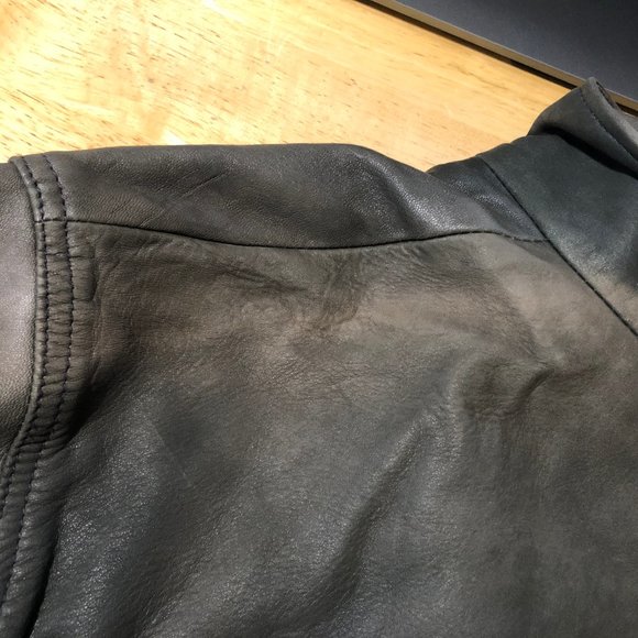 Mens Professional Leather Green Full Zip Leather Jacket Coat XL * - Picture 10 of 14